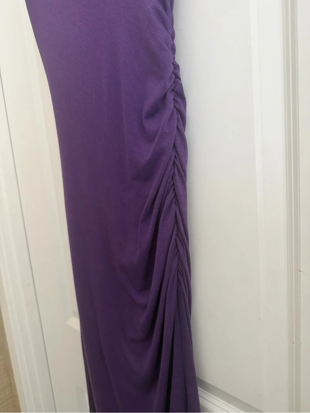VENUS Purple Ruched Tank Maxi Dress with Side Slit -XS - Picture 4 of 7